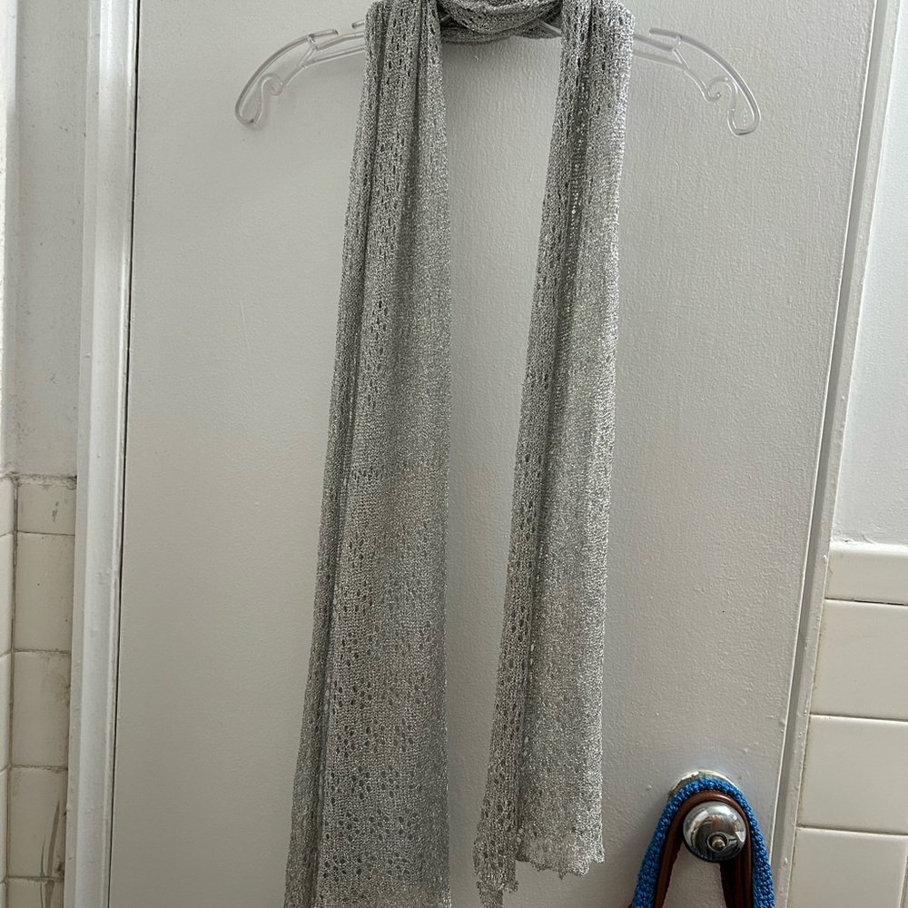 Elegant Silver Women's Scarf